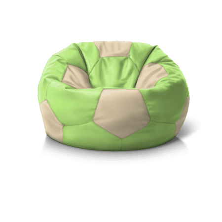Купити 'Крісло м''яч LightGreen + Cream' онлайн — безкаркасне крісло для вітальні та спальні, доставка.
